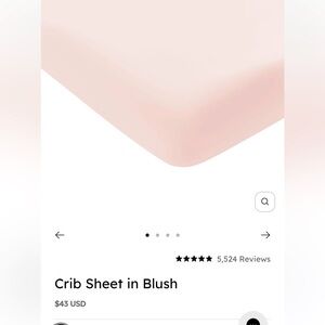 Kyte Baby Crib Sheet in Solid Blush